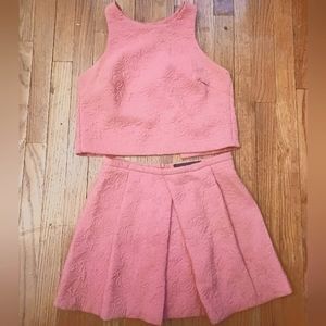 2pc Zara Trafaluc skirt and top in pink sz/m